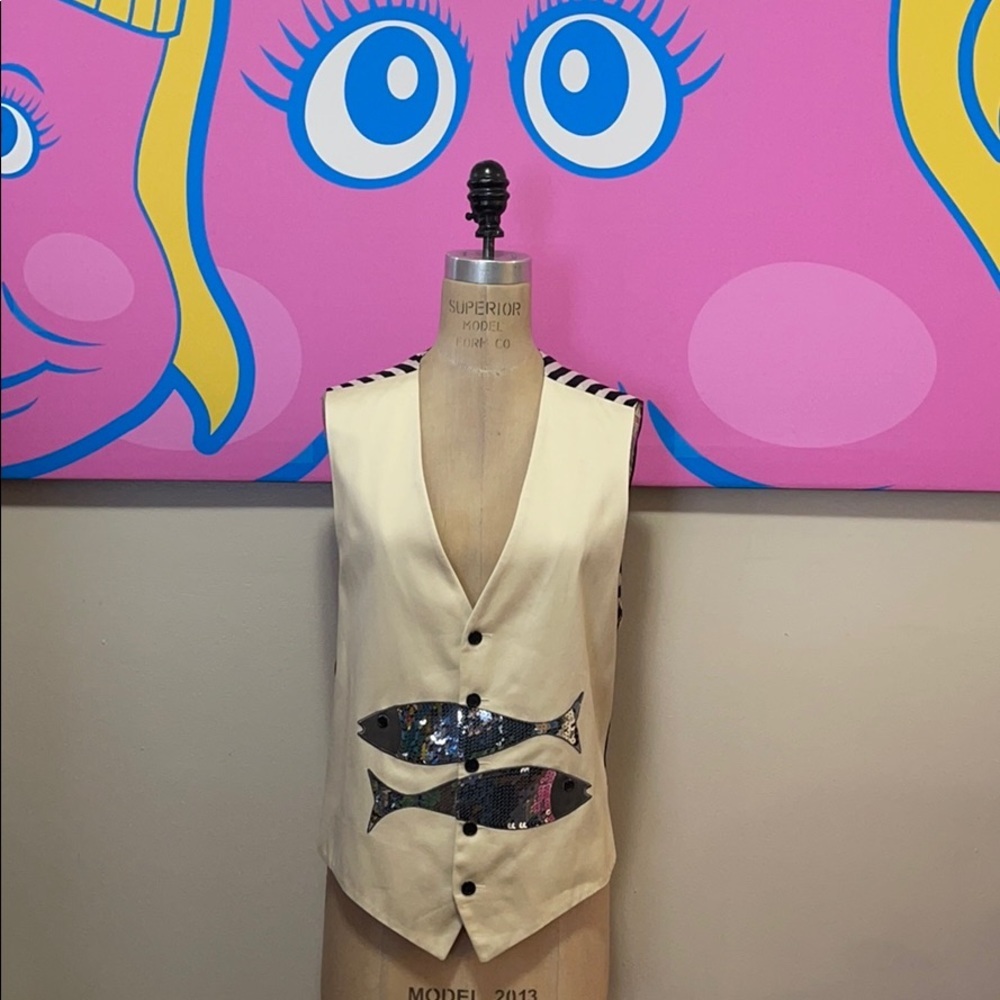 Moschino Cheap & Chic Men's Fish Pisces Vest